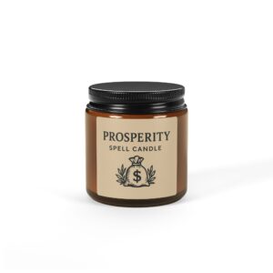 Prosperity Spell Candle (Multi-Size, Amber Jar)