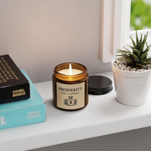 Prosperity Spell Candle (Multi-Size, Amber Jar) - Image 4