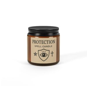 Protection Spell Candle (Multi-Size, Amber Jar)